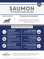 Gamme Super Premium Chat adulte Saumon et poulet avec du riz 6kg