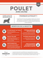 Gamme Super Premium Chien adulte Grande race Poulet avec du riz 15kg